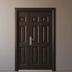 Steel panel security entrance door