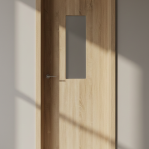 HDF plywood door wooden with glass