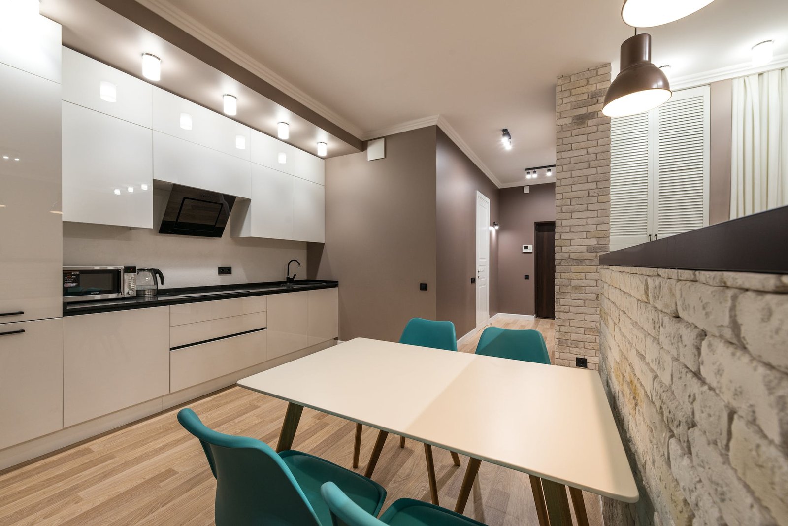 one wall contemporary kitchen